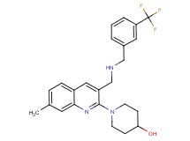 1-[7-methyl-3-({[3-(trifluoromethyl)benzyl]amino}methyl)-2-quinolinyl]-4-piperidinol