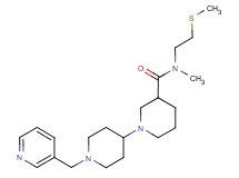 N-methyl-N-[2-(methylthio)ethyl]-1'-(pyridin-3-ylmethyl)-1,4'-bipiperidine-3-carboxamide