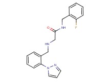 N-(2-fluorobenzyl)-2-{[2-(1H-pyrazol-1-yl)benzyl]amino}acetamide