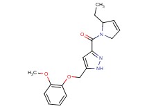 3-[(2-ethyl-2,5-dihydro-1H-pyrrol-1-yl)carbonyl]-5-[(2-methoxyphenoxy)methyl]-1H-pyrazole