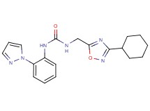 N-[(3-cyclohexyl-1,2,4-oxadiazol-5-yl)methyl]-N'-[2-(1H-pyrazol-1-yl)phenyl]urea