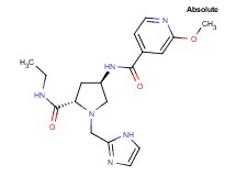 N-[(3R,5S)-5-[(ethylamino)carbonyl]-1-(1H-imidazol-2-ylmethyl)pyrrolidin-3-yl]-2-methoxyisonicotinamide