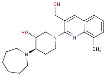 (3R*,4R*)-4-(1-azepanyl)-1-[3-(hydroxymethyl)-8-methyl-2-quinolinyl]-3-piperidinol