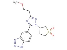 5-[1-(1,1-dioxidotetrahydro-3-thienyl)-3-(2-methoxyethyl)-1H-1,2,4-triazol-5-yl]-1H-1,2,3-benzotriazole