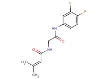N-{2-[(3,4-difluorophenyl)amino]-2-oxoethyl}-3-methylbut-2-enamide