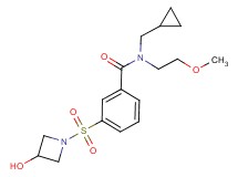 N-(cyclopropylmethyl)-3-[(3-hydroxyazetidin-1-yl)sulfonyl]-N-(2-methoxyethyl)benzamide