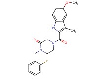 1-(2-fluorobenzyl)-4-[(5-methoxy-3-methyl-1H-indol-2-yl)carbonyl]-2-piperazinone