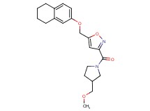 3-{[3-(methoxymethyl)-1-pyrrolidinyl]carbonyl}-5-[(5,6,7,8-tetrahydro-2-naphthalenyloxy)methyl]isoxazole
