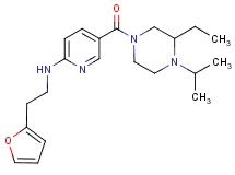 5-[(3-ethyl-4-isopropyl-1-piperazinyl)carbonyl]-N-[2-(2-furyl)ethyl]-2-pyridinamine