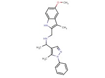 N-[(5-methoxy-3-methyl-1H-indol-2-yl)methyl]-1-(5-methyl-1-phenyl-1H-pyrazol-4-yl)ethanamine