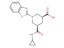(3S*,5R*)-1-(1,3-benzothiazol-2-yl)-5-[(cyclopropylamino)carbonyl]-3-piperidinecarboxylic acid