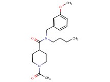 1-acetyl-N-butyl-N-(3-methoxybenzyl)piperidine-4-carboxamide