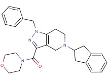 1-benzyl-5-(2,3-dihydro-1H-inden-2-yl)-3-(4-morpholinylcarbonyl)-4,5,6,7-tetrahydro-1H-pyrazolo[4,3-c]pyridine