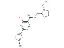 N-[(1-ethylpyrrolidin-2-yl)methyl]-4-hydroxy-2-(2-methyl-1,3-thiazol-4-yl)pyrimidine-5-carboxamide