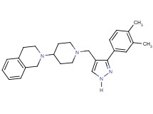 2-(1-{[3-(3,4-dimethylphenyl)-1H-pyrazol-4-yl]methyl}-4-piperidinyl)-1,2,3,4-tetrahydroisoquinoline