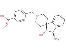 4-{[(2R*,3R*)-3-amino-2-hydroxy-2,3-dihydro-1'H-spiro[indene-1,4'-piperidin]-1'-yl]methyl}benzoic acid