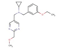 N-(3-ethoxybenzyl)-N-{[2-(methoxymethyl)pyrimidin-5-yl]methyl}cyclopropanamine