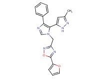 5-(2-furyl)-3-{[5-(3-methyl-1H-pyrazol-5-yl)-4-phenyl-1H-imidazol-1-yl]methyl}-1,2,4-oxadiazole