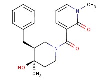 3-{[(3S*,4R*)-3-benzyl-4-hydroxy-4-methyl-1-piperidinyl]carbonyl}-1-methyl-2(1H)-pyridinone