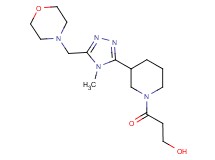 3-{3-[4-methyl-5-(morpholin-4-ylmethyl)-4H-1,2,4-triazol-3-yl]piperidin-1-yl}-3-oxopropan-1-ol