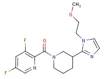 3,5-difluoro-2-({3-[1-(2-methoxyethyl)-1H-imidazol-2-yl]-1-piperidinyl}carbonyl)pyridine
