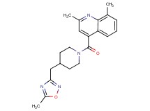 2,8-dimethyl-4-({4-[(5-methyl-1,2,4-oxadiazol-3-yl)methyl]-1-piperidinyl}carbonyl)quinoline