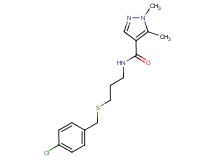 N-{3-[(4-chlorobenzyl)thio]propyl}-1,5-dimethyl-1H-pyrazole-4-carboxamide