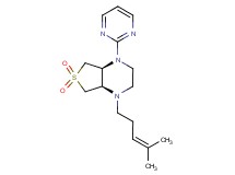 (4aS*,7aR*)-1-(4-methylpent-3-en-1-yl)-4-pyrimidin-2-yloctahydrothieno[3,4-b]pyrazine 6,6-dioxide