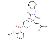 5-[1-(2-methoxybenzoyl)-4-piperidinyl]-5-(3-methylbutyl)-3-(2-pyridinylmethyl)-2,4-imidazolidinedione