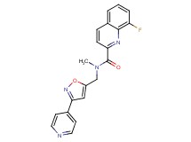 8-fluoro-N-methyl-N-[(3-pyridin-4-ylisoxazol-5-yl)methyl]quinoline-2-carboxamide