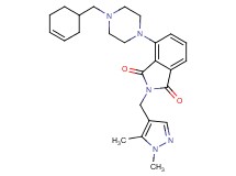 4-[4-(3-cyclohexen-1-ylmethyl)-1-piperazinyl]-2-[(1,5-dimethyl-1H-pyrazol-4-yl)methyl]-1H-isoindole-1,3(2H)-dione