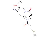 (1S*,5R*)-6-[(3,5-dimethyl-4-isoxazolyl)methyl]-3-[3-(methylthio)propanoyl]-3,6-diazabicyclo[3.2.2]nonan-7-one