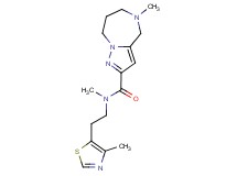 N,5-dimethyl-N-[2-(4-methyl-1,3-thiazol-5-yl)ethyl]-5,6,7,8-tetrahydro-4H-pyrazolo[1,5-a][1,4]diazepine-2-carboxamide