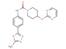 N-[4-(5-methyl-1,3,4-oxadiazol-2-yl)phenyl]-4-(pyrimidin-2-yloxy)piperidine-1-carboxamide