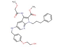 methyl 5-{[4-(2-hydroxyethoxy)benzyl]amino}-3-[(methoxyacetyl)amino]-1-(3-phenylpropyl)-1H-pyrrolo[2,3-b]pyridine-2-carboxylate