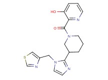 2-({3-[1-(1,3-thiazol-4-ylmethyl)-1H-imidazol-2-yl]-1-piperidinyl}carbonyl)-3-pyridinol