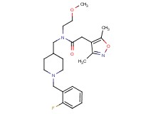 2-(3,5-dimethyl-4-isoxazolyl)-N-{[1-(2-fluorobenzyl)-4-piperidinyl]methyl}-N-(2-methoxyethyl)acetamide