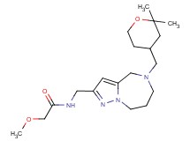 N-({5-[(2,2-dimethyltetrahydro-2H-pyran-4-yl)methyl]-5,6,7,8-tetrahydro-4H-pyrazolo[1,5-a][1,4]diazepin-2-yl}methyl)-2-methoxyacetamide
