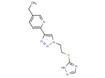 5-ethyl-2-{1-[2-(1H-1,2,4-triazol-5-ylthio)ethyl]-1H-1,2,3-triazol-4-yl}pyridine