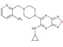 N-cyclopropyl-6-{4-[(3-methyl-2-pyridinyl)methyl]-1-piperazinyl}[1,2,5]oxadiazolo[3,4-b]pyrazin-5-amine