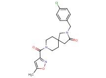 2-(4-chlorobenzyl)-8-[(5-methylisoxazol-3-yl)carbonyl]-2,8-diazaspiro[4.5]decan-3-one