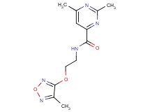 2,6-dimethyl-N-{2-[(4-methyl-1,2,5-oxadiazol-3-yl)oxy]ethyl}pyrimidine-4-carboxamide