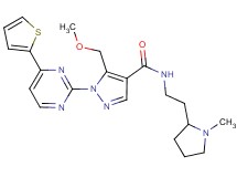 5-(methoxymethyl)-N-[2-(1-methyl-2-pyrrolidinyl)ethyl]-1-[4-(2-thienyl)-2-pyrimidinyl]-1H-pyrazole-4-carboxamide