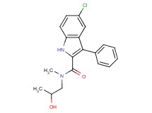 5-chloro-N-(2-hydroxypropyl)-N-methyl-3-phenyl-1H-indole-2-carboxamide