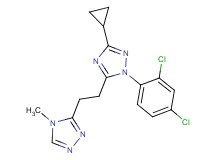 3-cyclopropyl-1-(2,4-dichlorophenyl)-5-[2-(4-methyl-4H-1,2,4-triazol-3-yl)ethyl]-1H-1,2,4-triazole