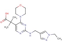 2-(2-{[(1-ethyl-1H-pyrazol-4-yl)methyl]amino}-4-morpholin-4-ylpyrimidin-5-yl)-2-methylpropanoic acid