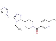 5-({4-[4-ethyl-5-(1H-imidazol-1-ylmethyl)-4H-1,2,4-triazol-3-yl]piperidin-1-yl}carbonyl)-2-methylpyridine