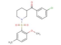 (3-chlorophenyl){1-[(2-methoxy-5-methylphenyl)sulfonyl]-3-piperidinyl}methanone
