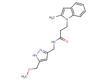 N-{[5-(methoxymethyl)-1H-pyrazol-3-yl]methyl}-3-(2-methyl-1H-indol-1-yl)propanamide