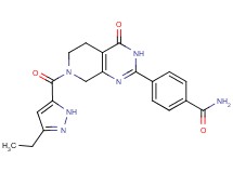 4-{7-[(3-ethyl-1H-pyrazol-5-yl)carbonyl]-4-oxo-3,4,5,6,7,8-hexahydropyrido[3,4-d]pyrimidin-2-yl}benzamide